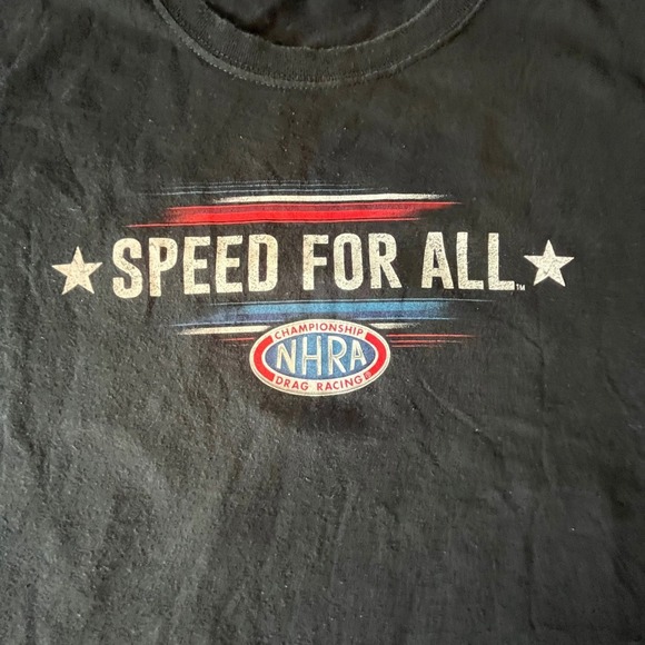 NHRA Drag Racing Speed For All Graphic T-Shirt Gildan Heavy Cotton XL Racing - Picture 2 of 5